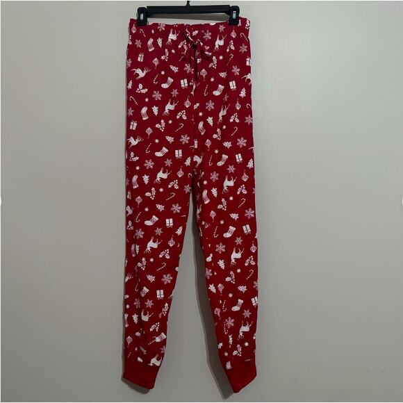 Macys Pajama Set Mens XXL 2XL Red MERRY AND BRIGHT Holiday Festive Lounge Comfy - Picture 5 of 9